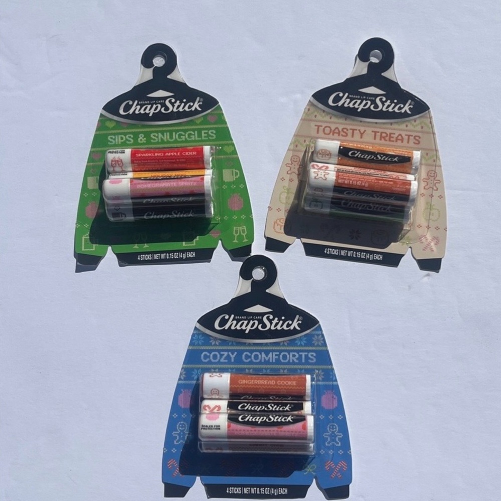 Cozy Comforts, Sips & Snuggles, Toasty Treats Chapstick Lip Balm Set